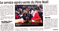 Article de journal sur le SAV du père noël